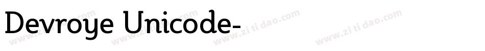 Devroye Unicode字体转换